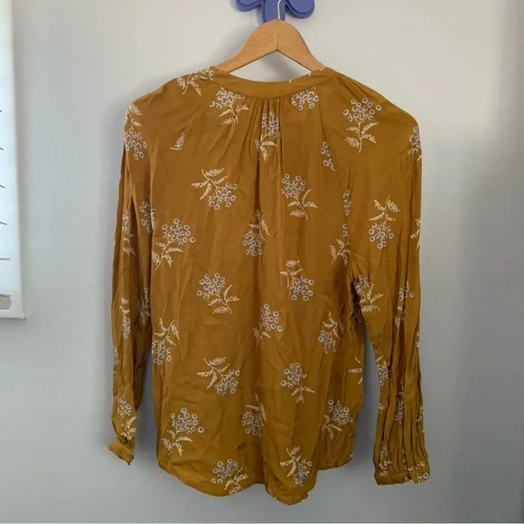 Boden Mustard & Blue Floral Blouse - Picture 2 of 7